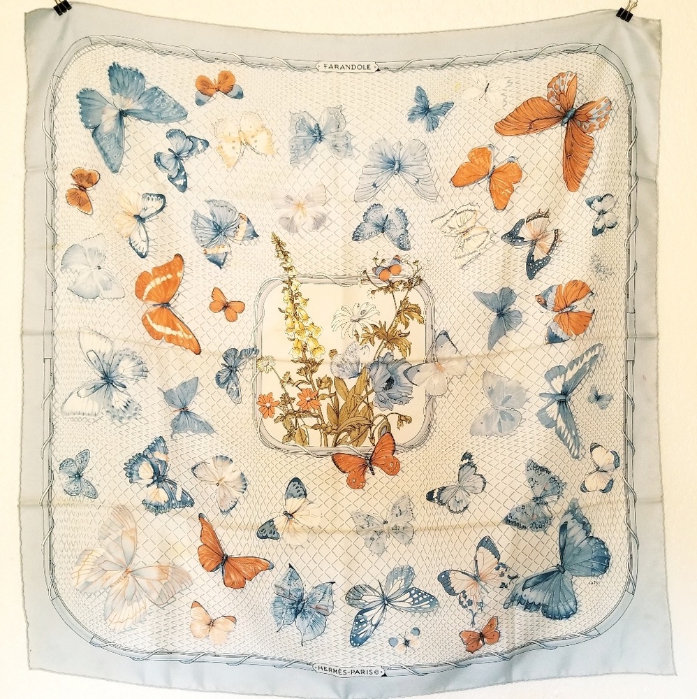 Authentic vintage Hermès "Farandole" silk scarf